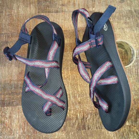 Chaco Z/Cloud Sport Sandal Mens 14 Navy Blue Red Serpent Comfort Hiking Outdoor main image 5